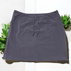Green Tea Skort XXL Purple Gray Pull On Drawstring Pockets Casual Activewear